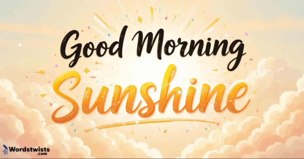 Good Morning Sunshine