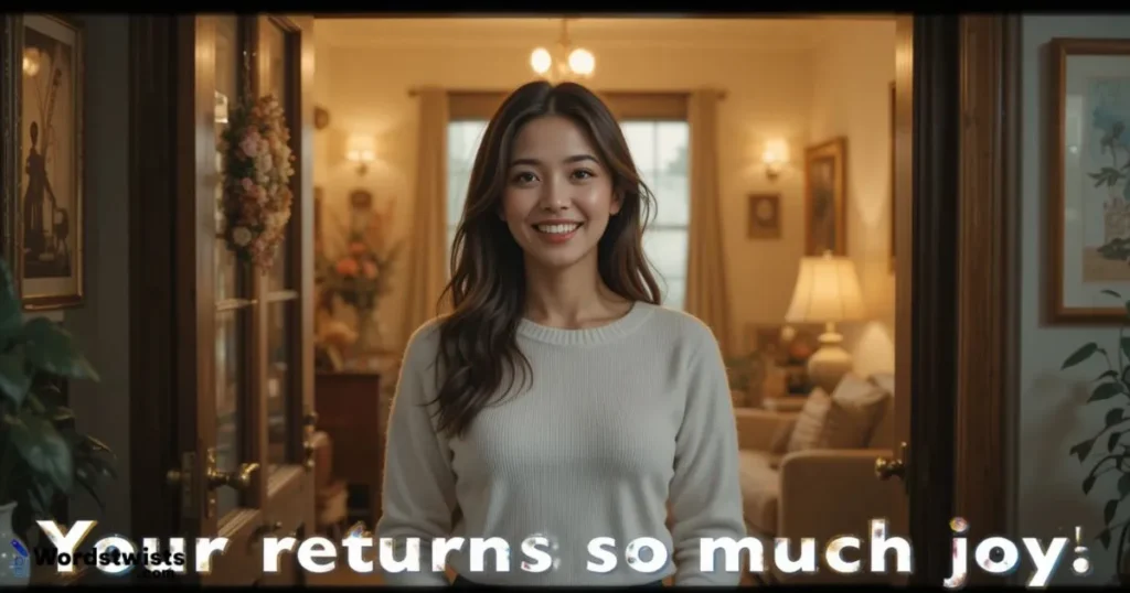 Your return brings so much joy.