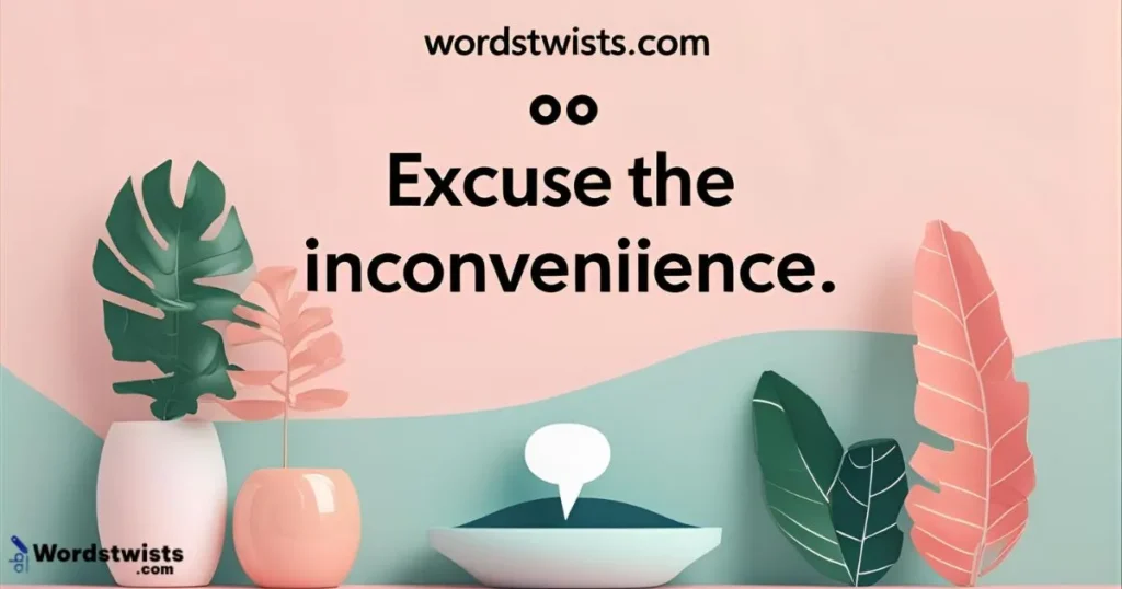 Excuse the inconvenience